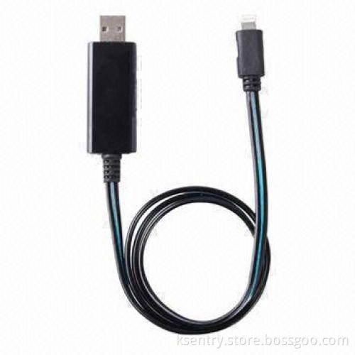 OEM EL Visible Current Charging Lightning Data Sync Cable for iPhone 5/iPad Mini/iPod Nano/Touch